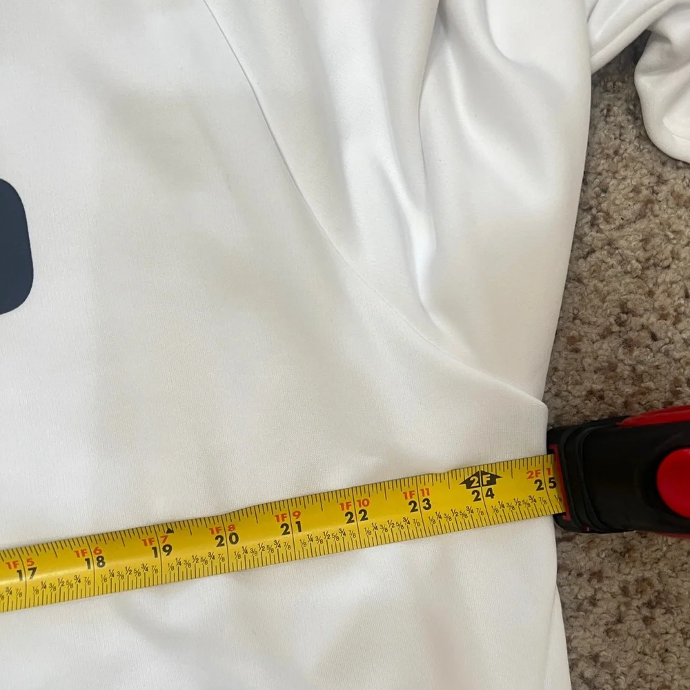 Polo Ralph‎ Lauren white Performance Terry Hoodie Men XL FLAWED READ BELLOW